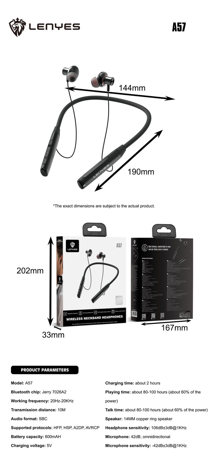 Lenyes A57 Auriculares Deportivos con Pantalla LED vista 1