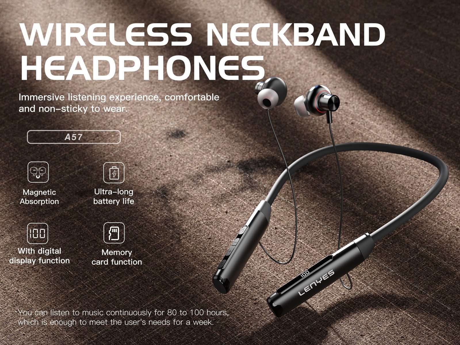 Lenyes A57 Auriculares Deportivos con Pantalla LED vista 4