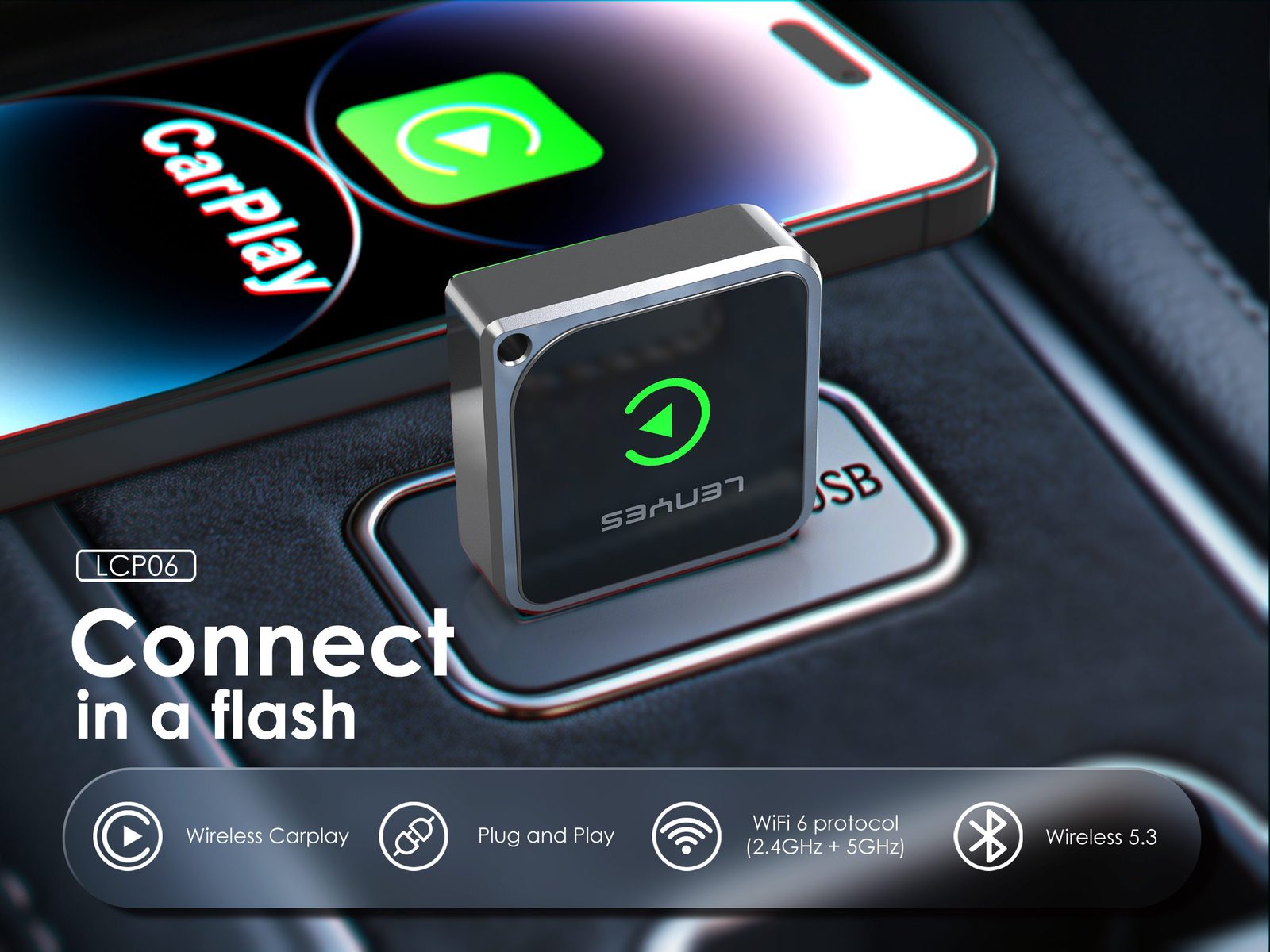 Adaptador Bluetooth Lenyes LCP06 vista 5