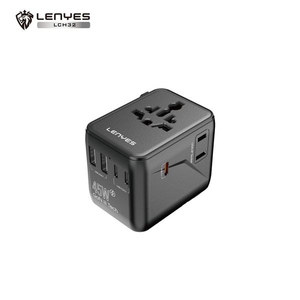 Adaptador de Viaje Universal Lenyes LCH32 GaN 45W