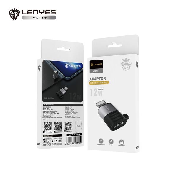 Adaptador Lenyes AX119 Micro USB/V8 a Lightning