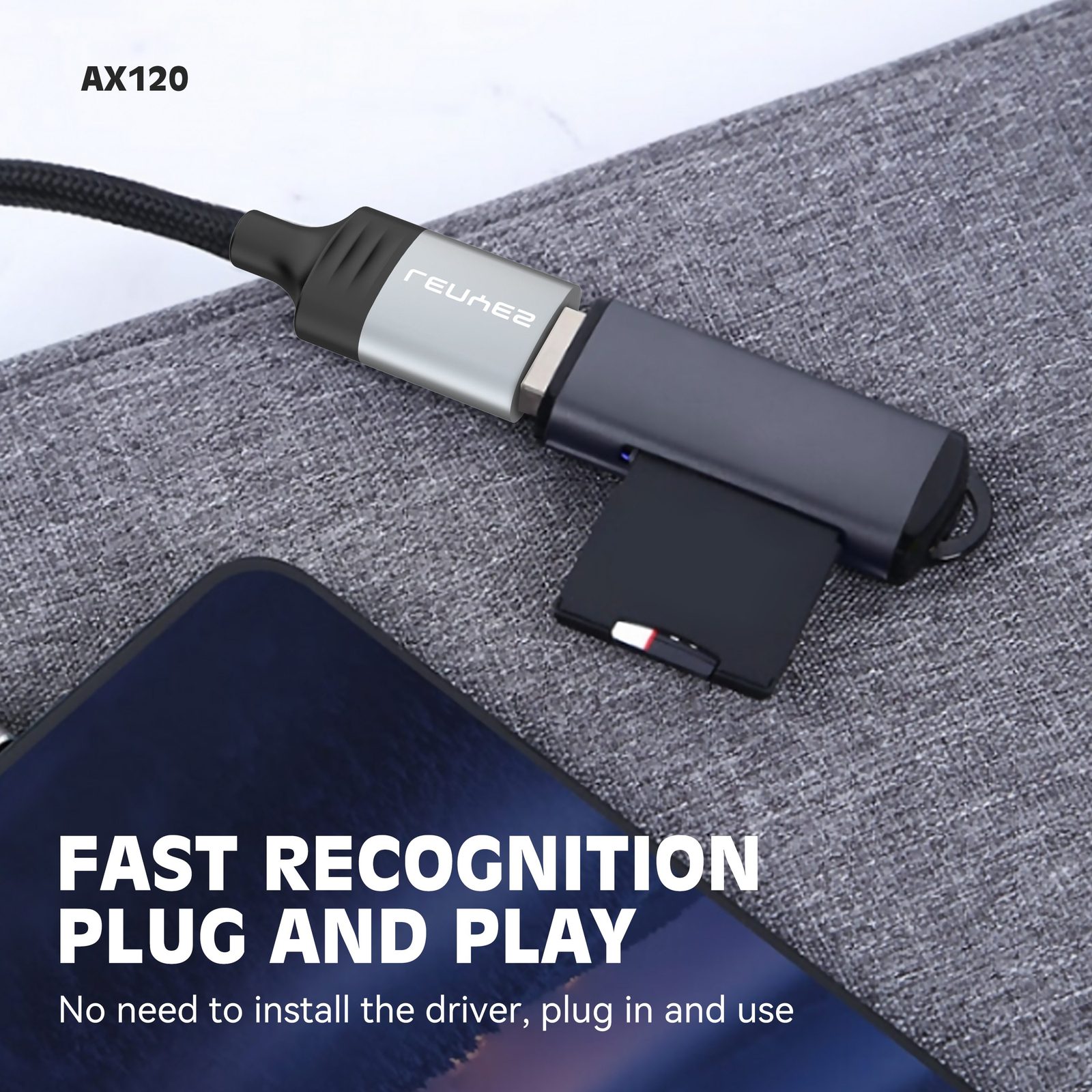 Adaptador OTG Lenyes AX120 Micro USB/V8 vista 5