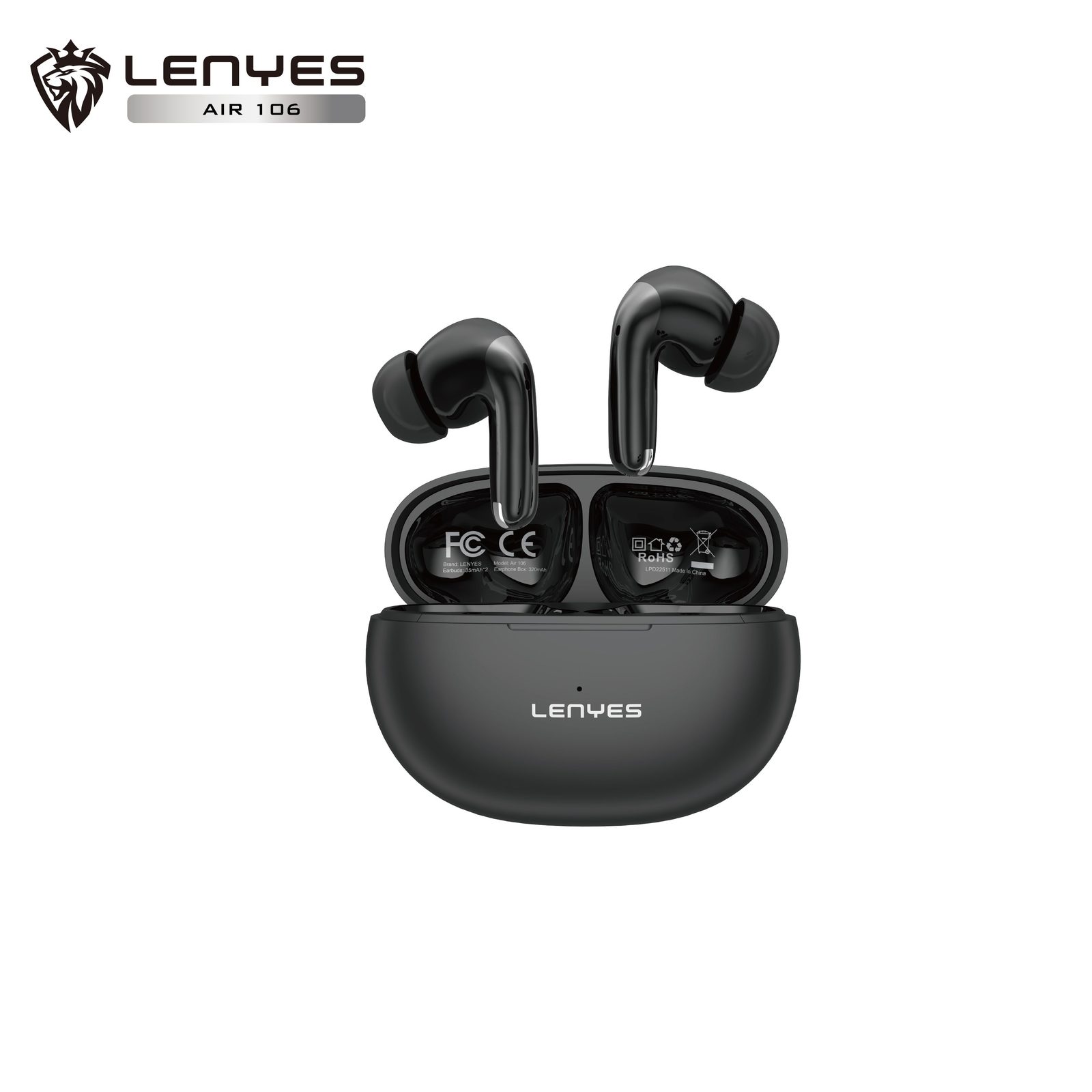 Lenyes AIR 106 TWS Bluetooth 6.0 ANC 35dB vista 1