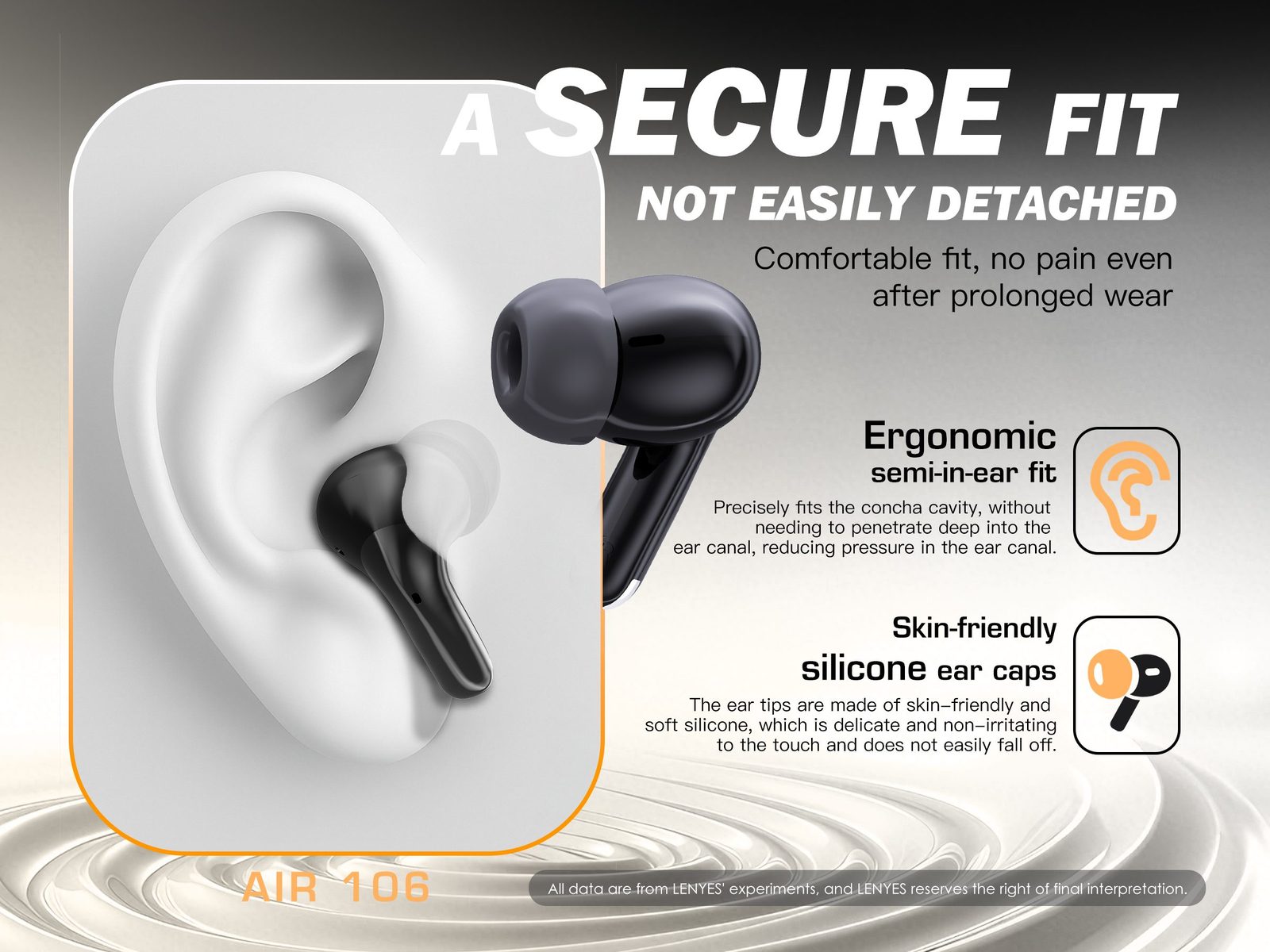 Lenyes AIR 106 TWS Bluetooth 6.0 ANC 35dB vista 4