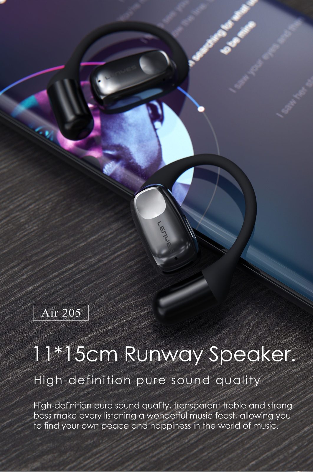 Lenyes AIR 205 OWS Open-Ear IPX6 vista 5