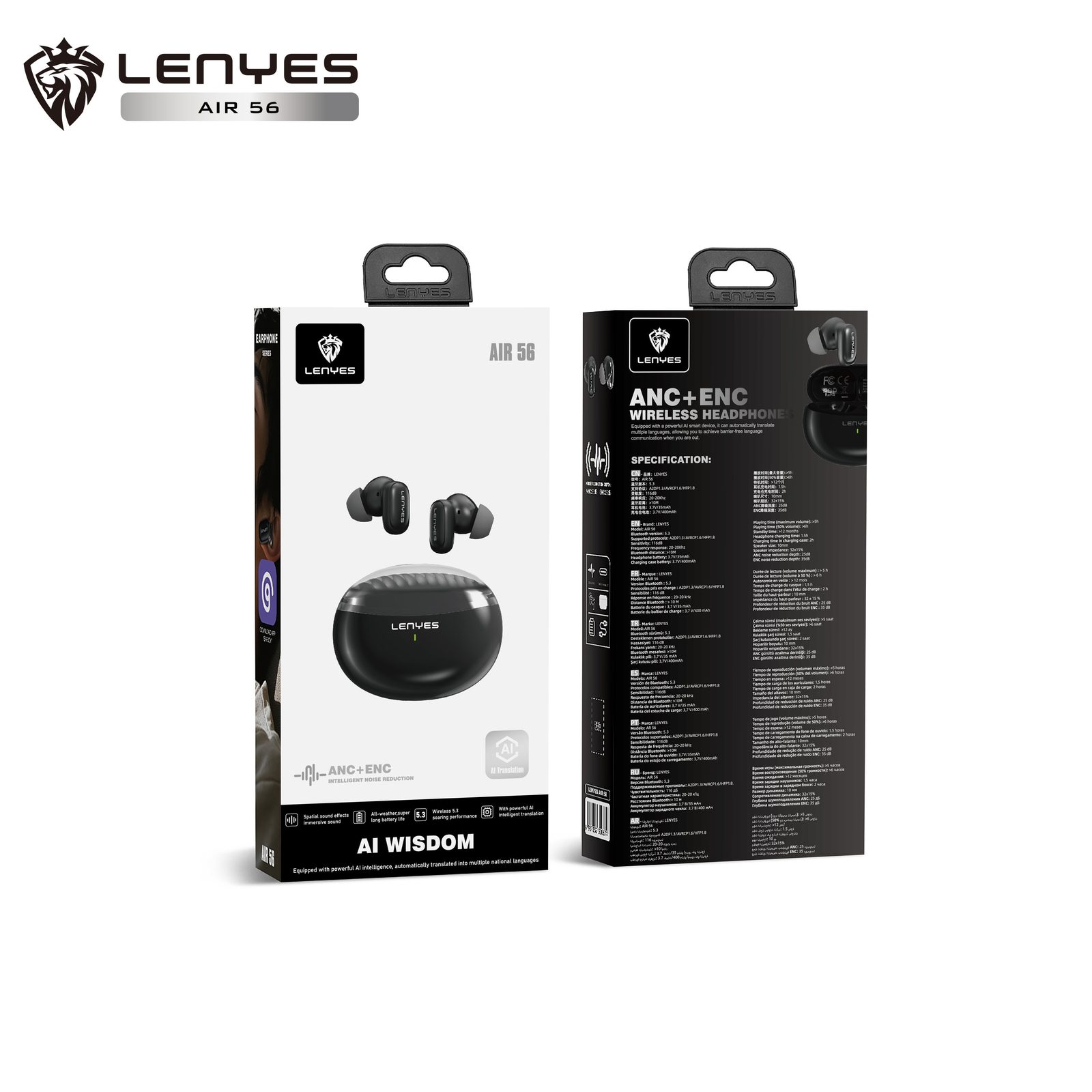 Lenyes AIR 56 TWS Bluetooth vista 4