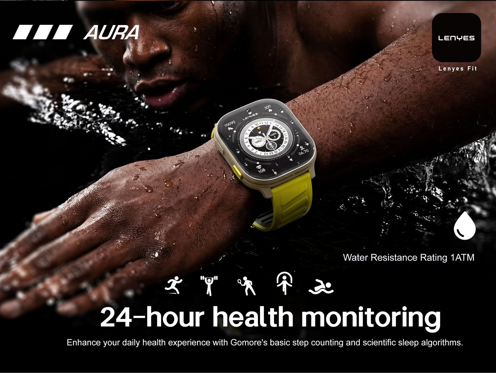 Lenyes AURA Smartwatch Elegante vista 6