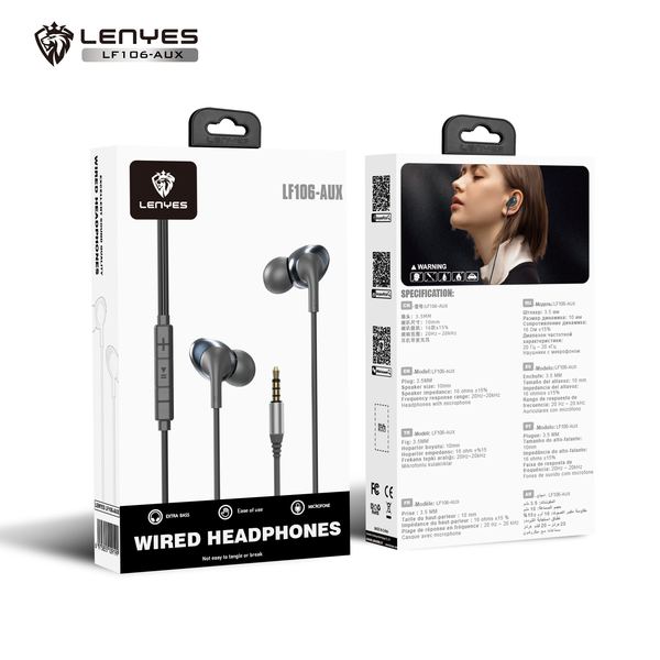 Auriculares Lenyes LF106 In-Ear 10mm Micrófono HD