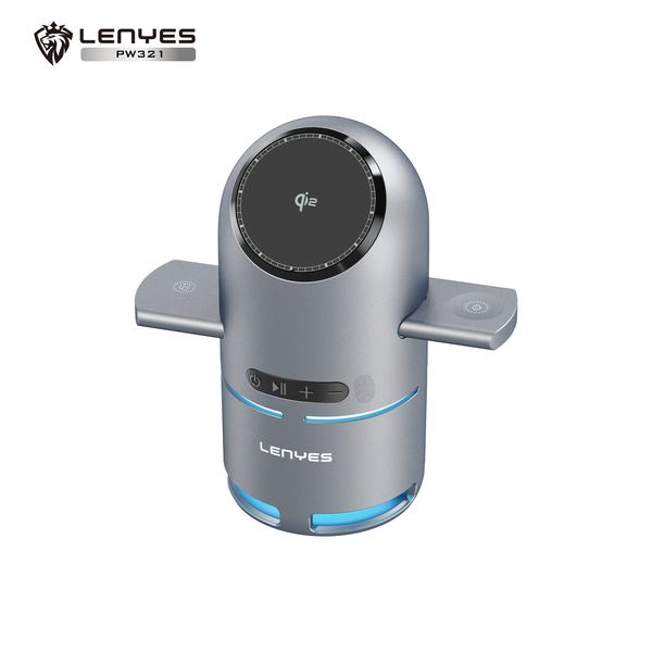 Cargador Inalámbrico Lenyes PW321 con Altavoz Bluetooth
