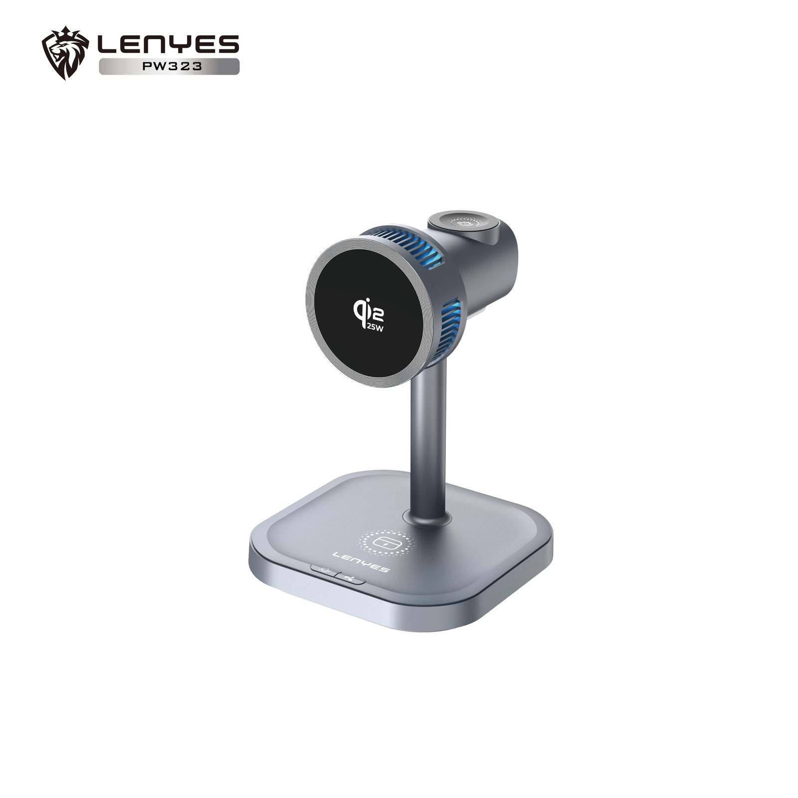Cargador Inalámbrico Lenyes PW323 3en1 vista 1
