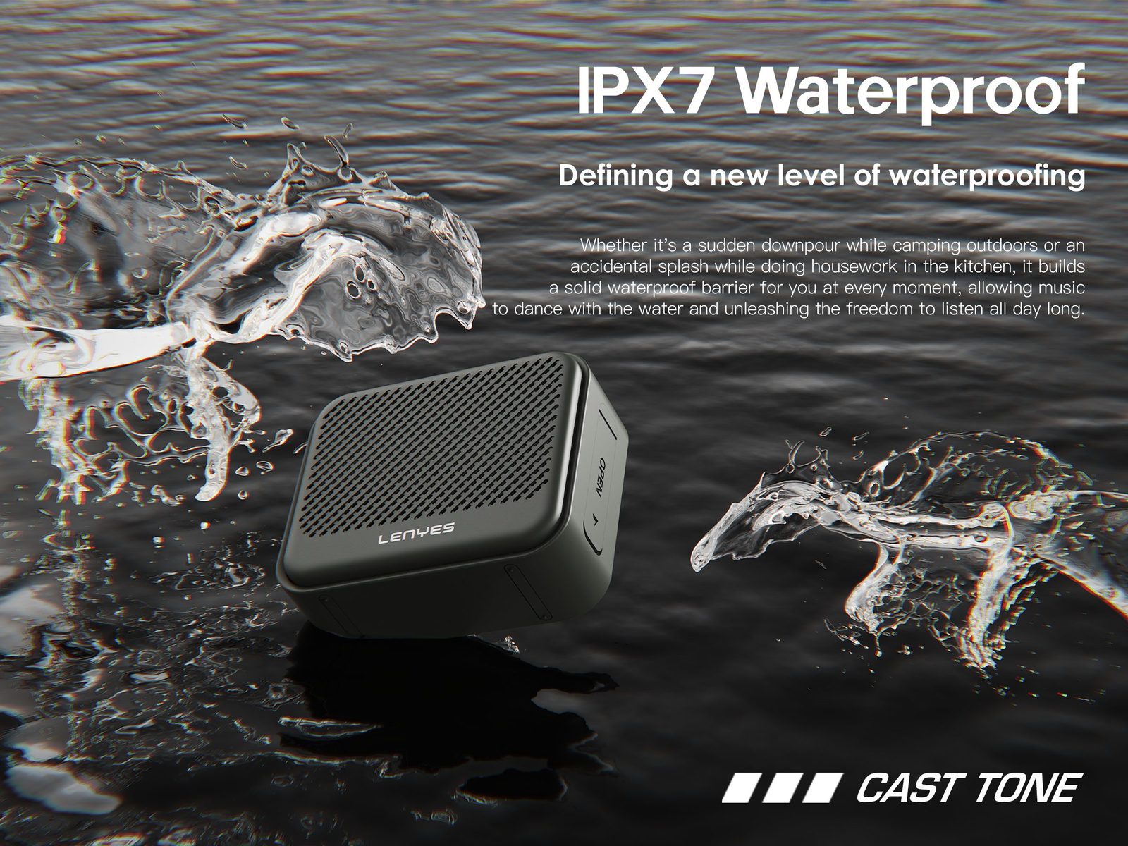 Lenyes CAST TONE Altavoz Portátil Impermeable IP67 vista 6