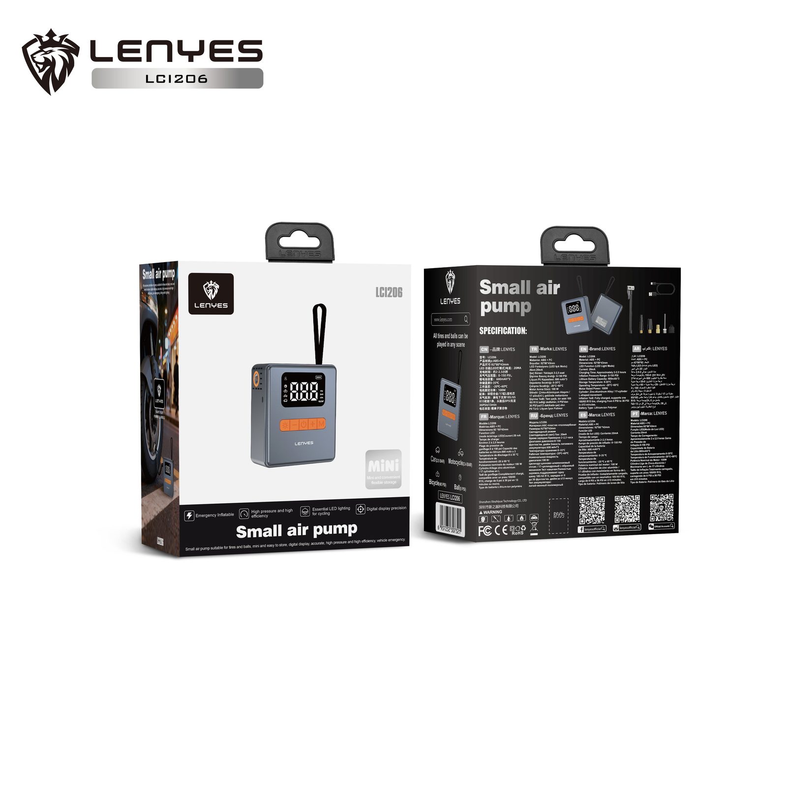 Compresor de Aire Portátil Lenyes LCI206 vista 1