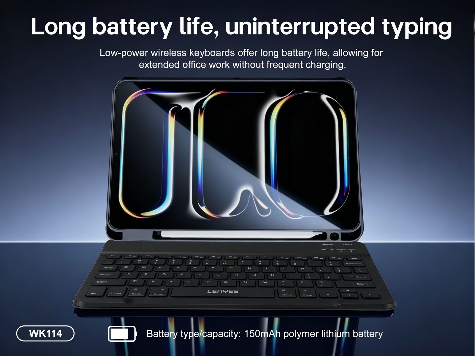 Funda con Teclado Lenyes WK114 para iPad/Tablet vista 4