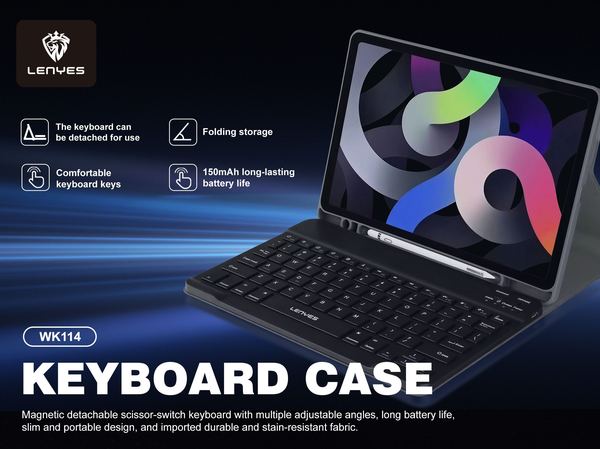 Funda con Teclado Lenyes WK114 para iPad/Tablet