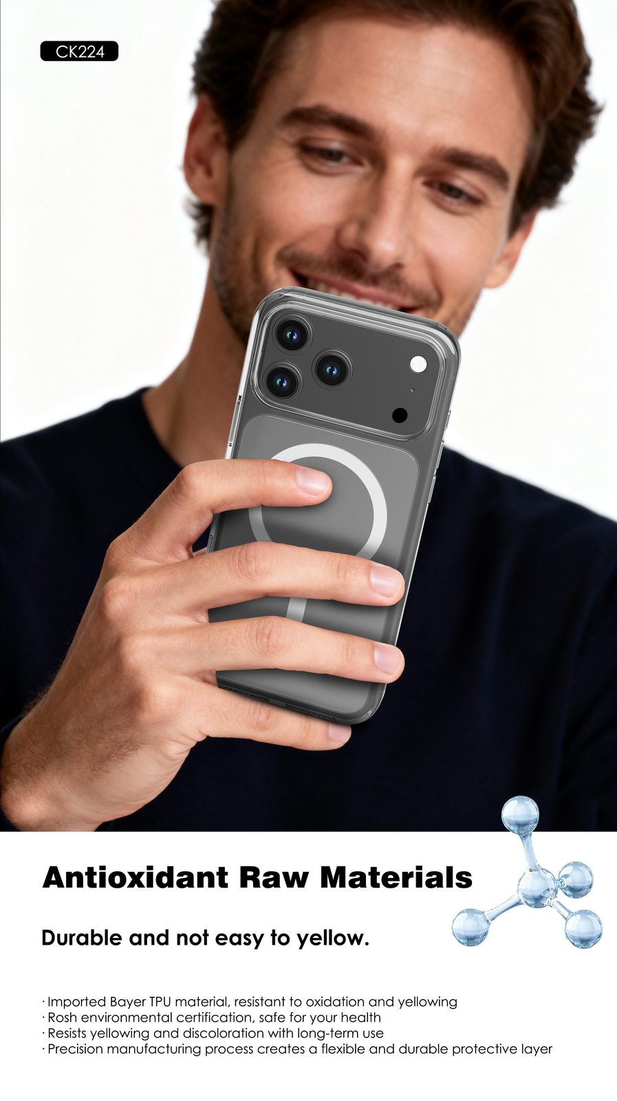 Funda Lenyes Crystal Guard para iPhone CK224 vista 4