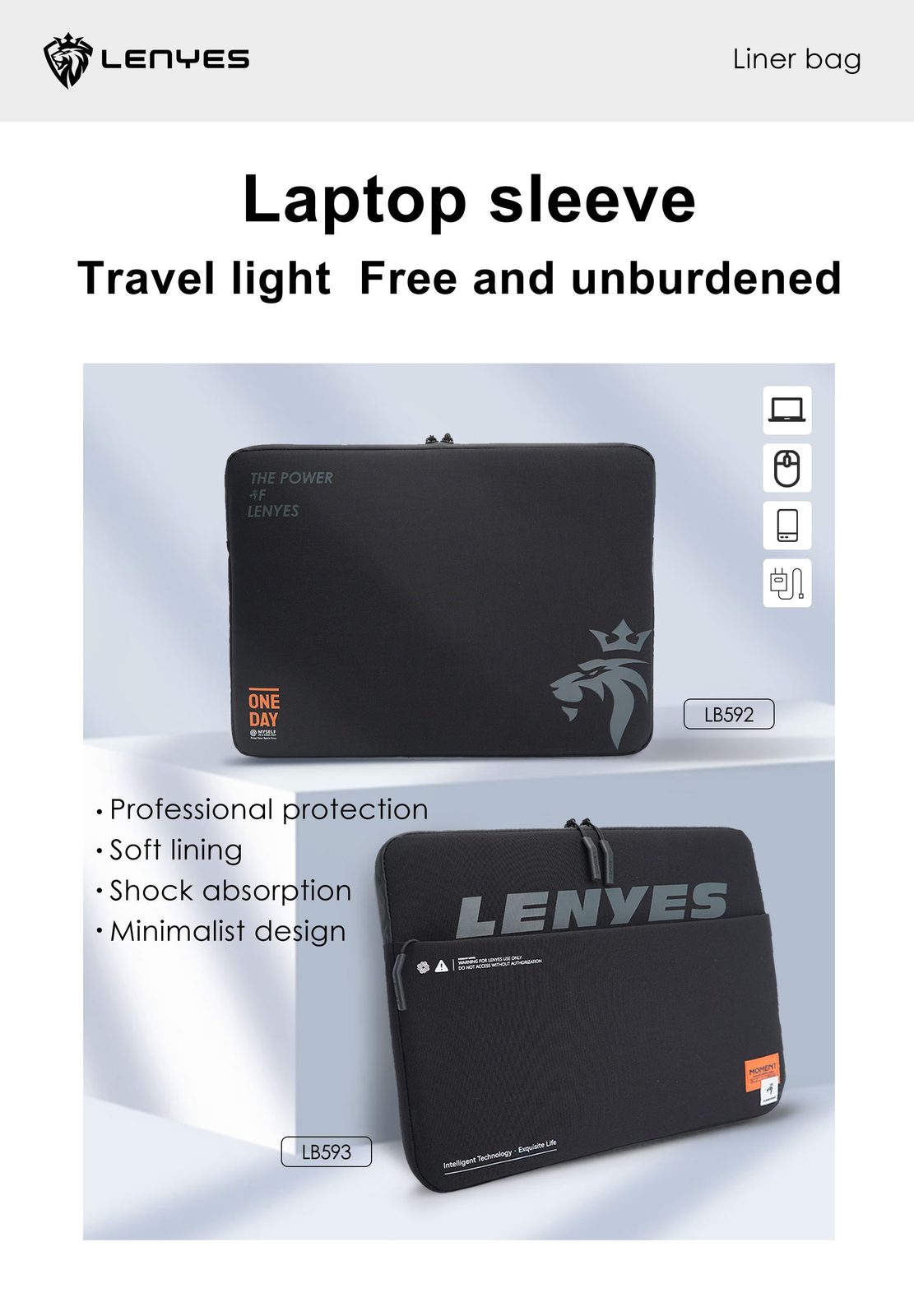 Funda Lenyes LB592 13-14" para Portátil vista 4