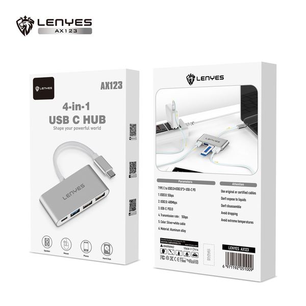 HUB Tipo-C Lenyes AX123 4en1
