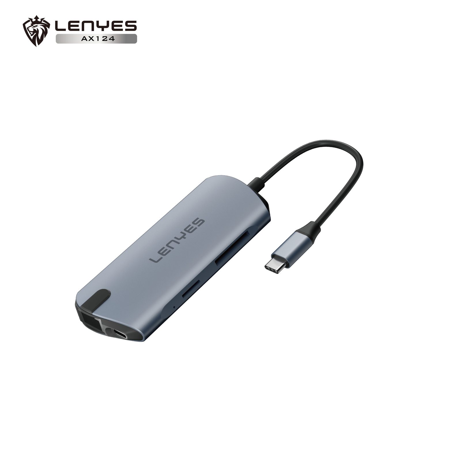 HUB Tipo-C Lenyes AX124 8en1 vista 5