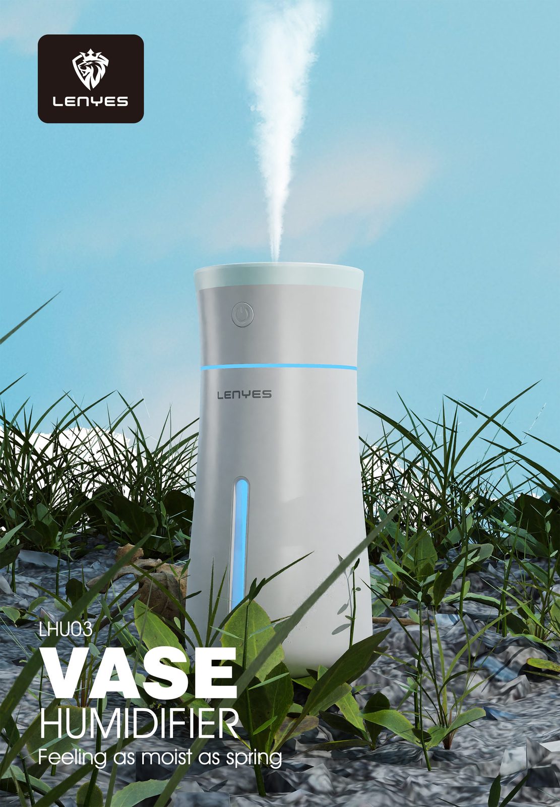Humidificador Portátil Lenyes LHU03 Vase vista 4