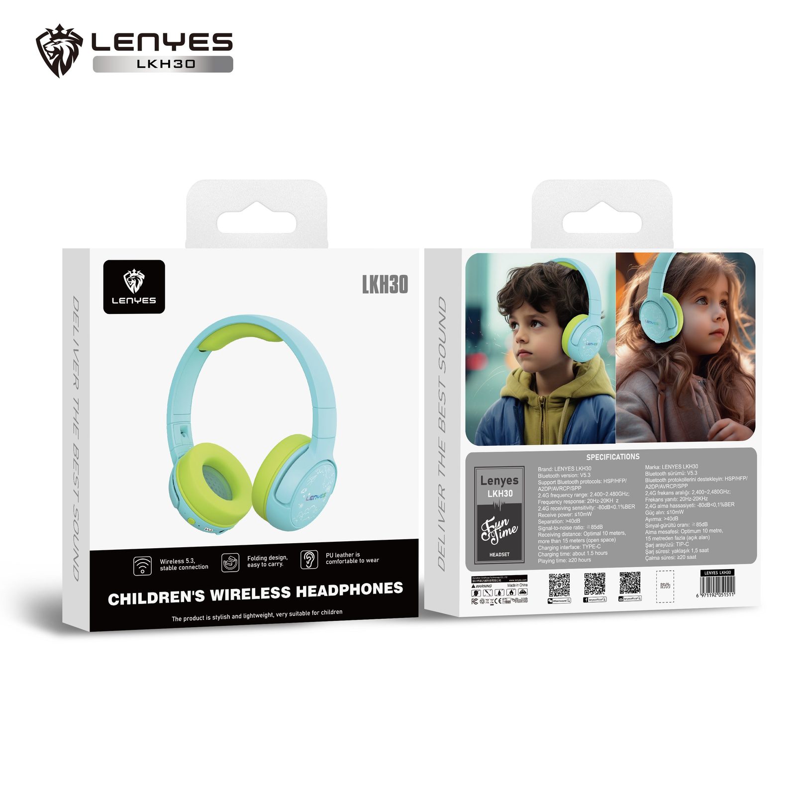 Lenyes LKH30 Casco Infantil Volumen Seguro RGB vista 1
