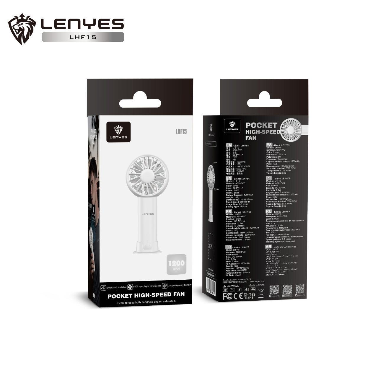 Mini Ventilador de Bolsillo Lenyes LHF15 vista 1