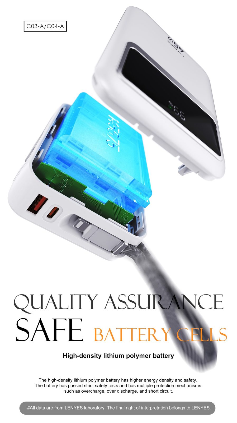 Powerbank Lenyes C03-A 20.000mAh vista 5