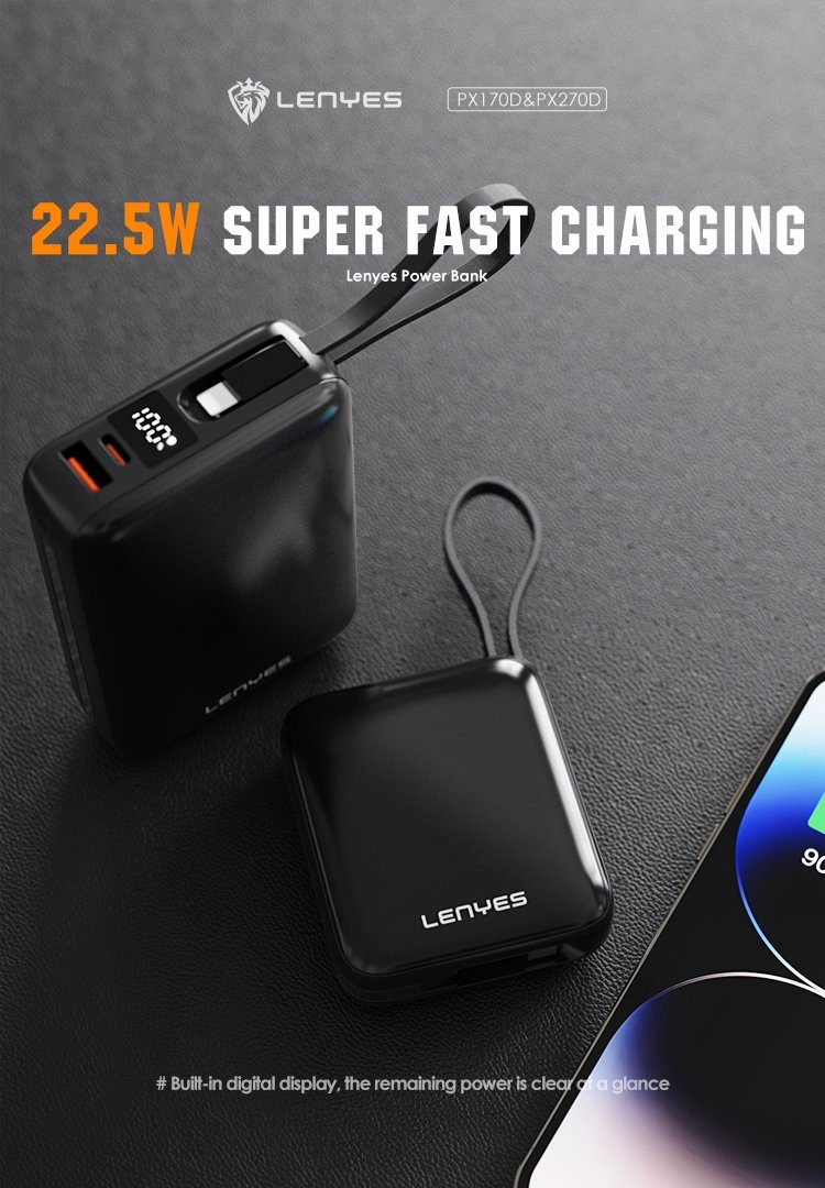 Powerbank Lenyes PX170D 10.000mAh vista 6
