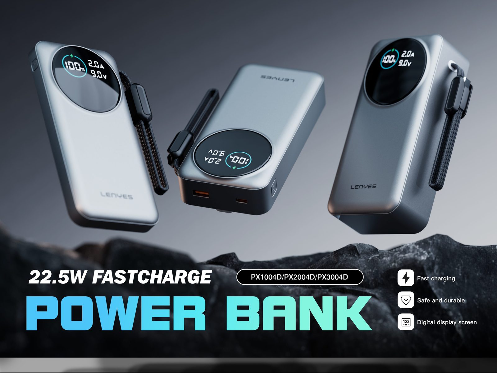 Powerbank Lenyes PX2004D 20.000mAh vista 5