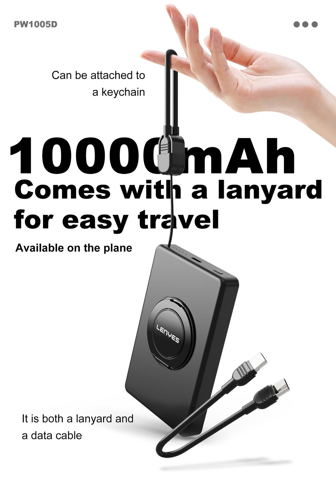 Powerbank Magnético Lenyes PW1005D 10.000mAh vista 6