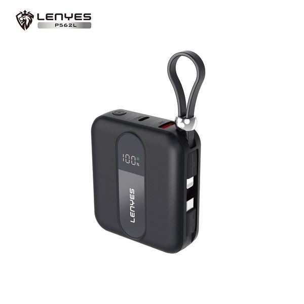 Powerbank Mini Lenyes P562L 10.000mAh Cables Integrados