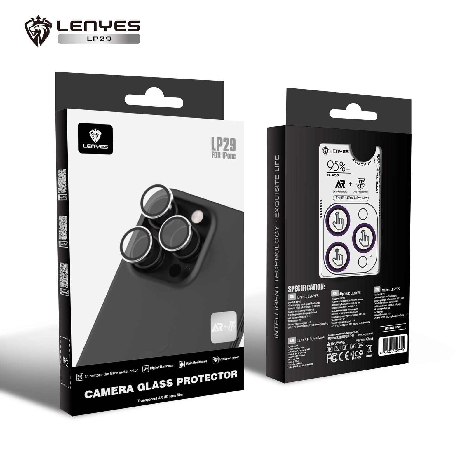 Protector de Cristal Templado Lenyes LP29 Kit Completo vista 1