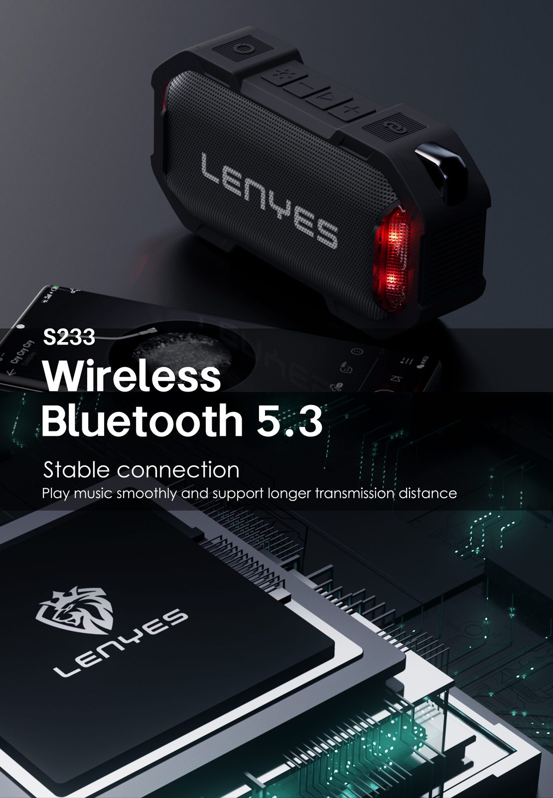 Lenyes S233 Mini Altavoz Ultra Portátil IPX6 TWS vista 5