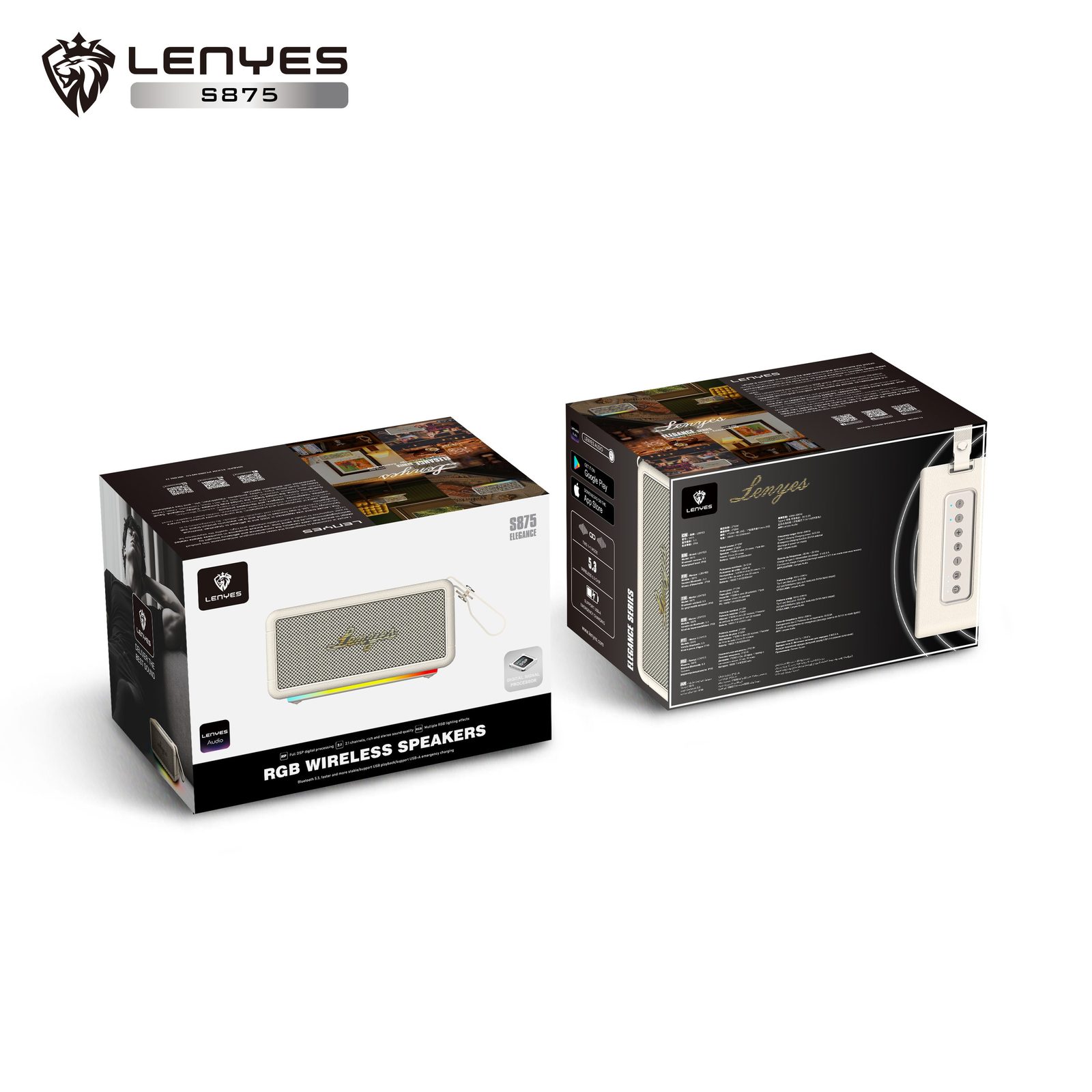 Lenyes S875 Altavoz Inalámbrico Potente IPX6 TWS vista 5