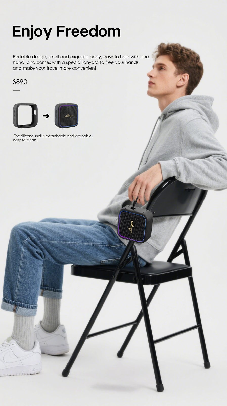 Lenyes S890 Altavoz Potente IPX6 15 Horas vista 4