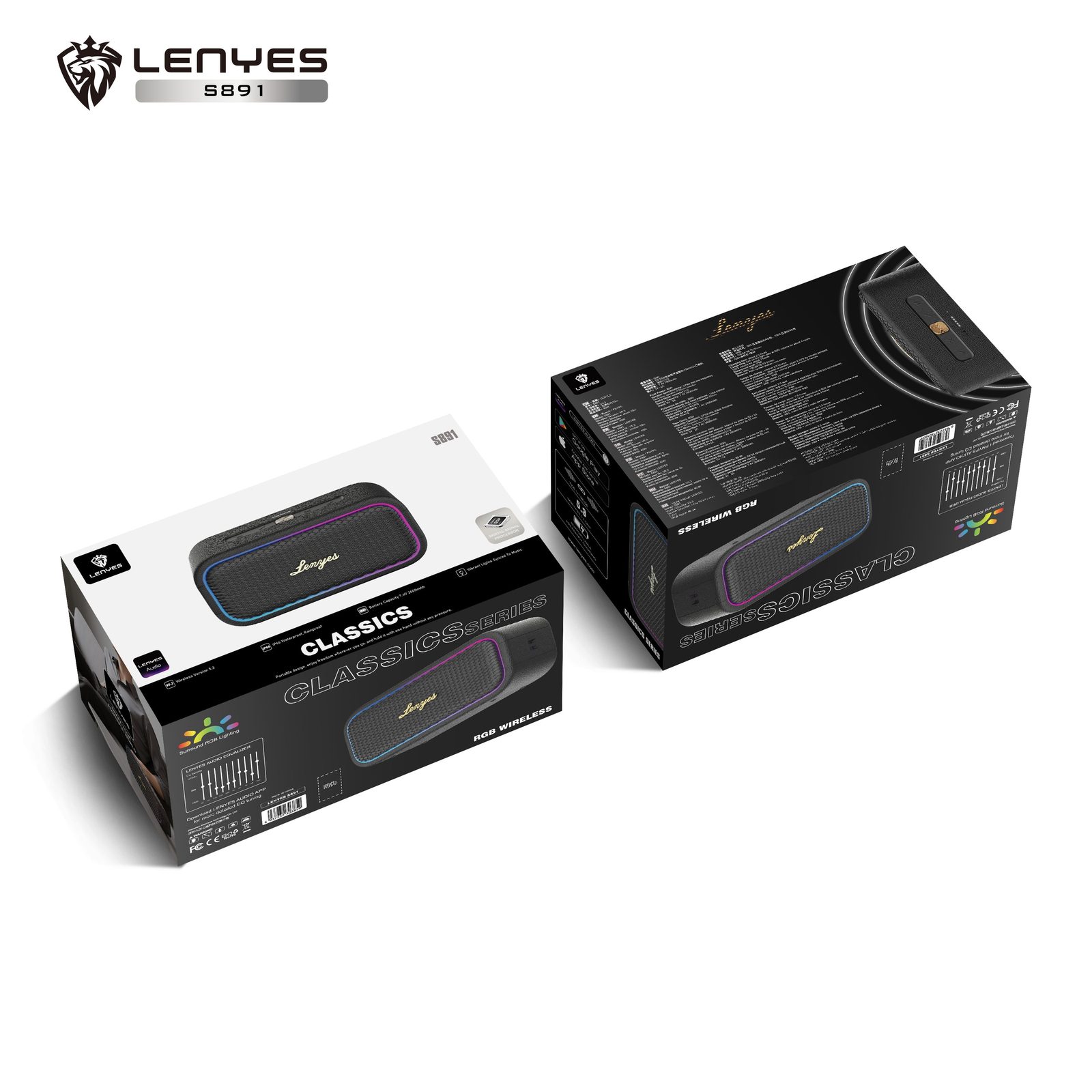 Lenyes S891 Altavoz Potencia Extrema IPX6 15h vista 3