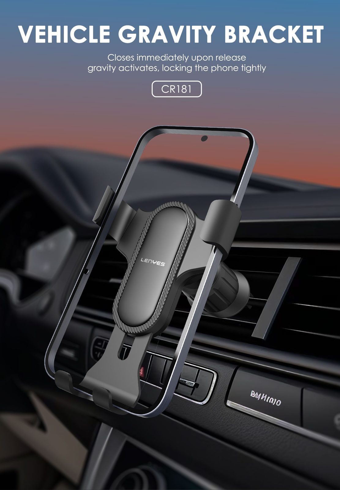 Soporte de Coche Lenyes CR181 Gravedad Rejilla vista 5