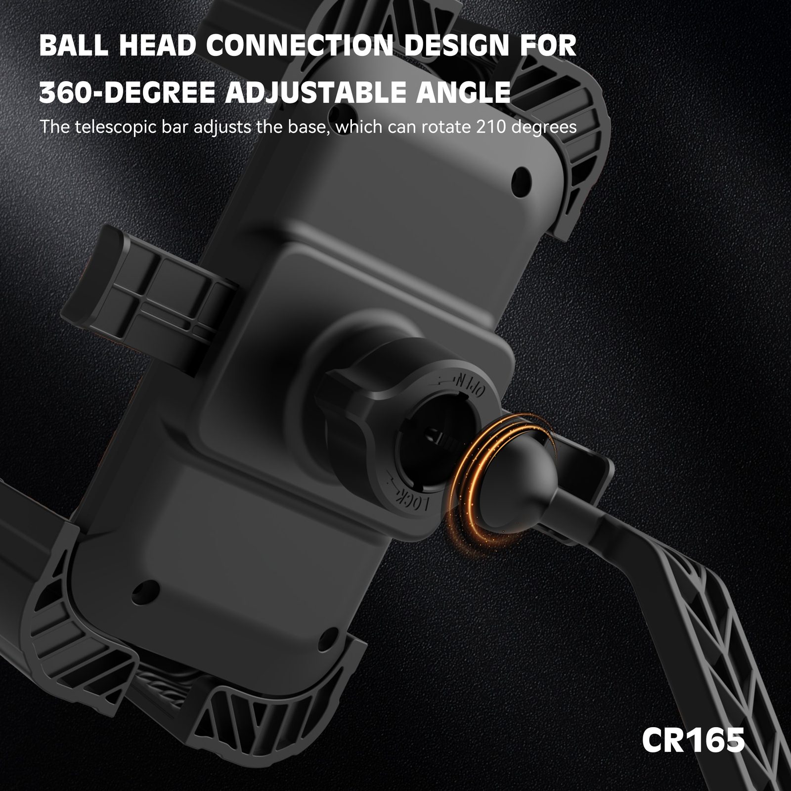 Soporte Moto/Bicicleta Lenyes CR165 Ball Head 360° vista 1