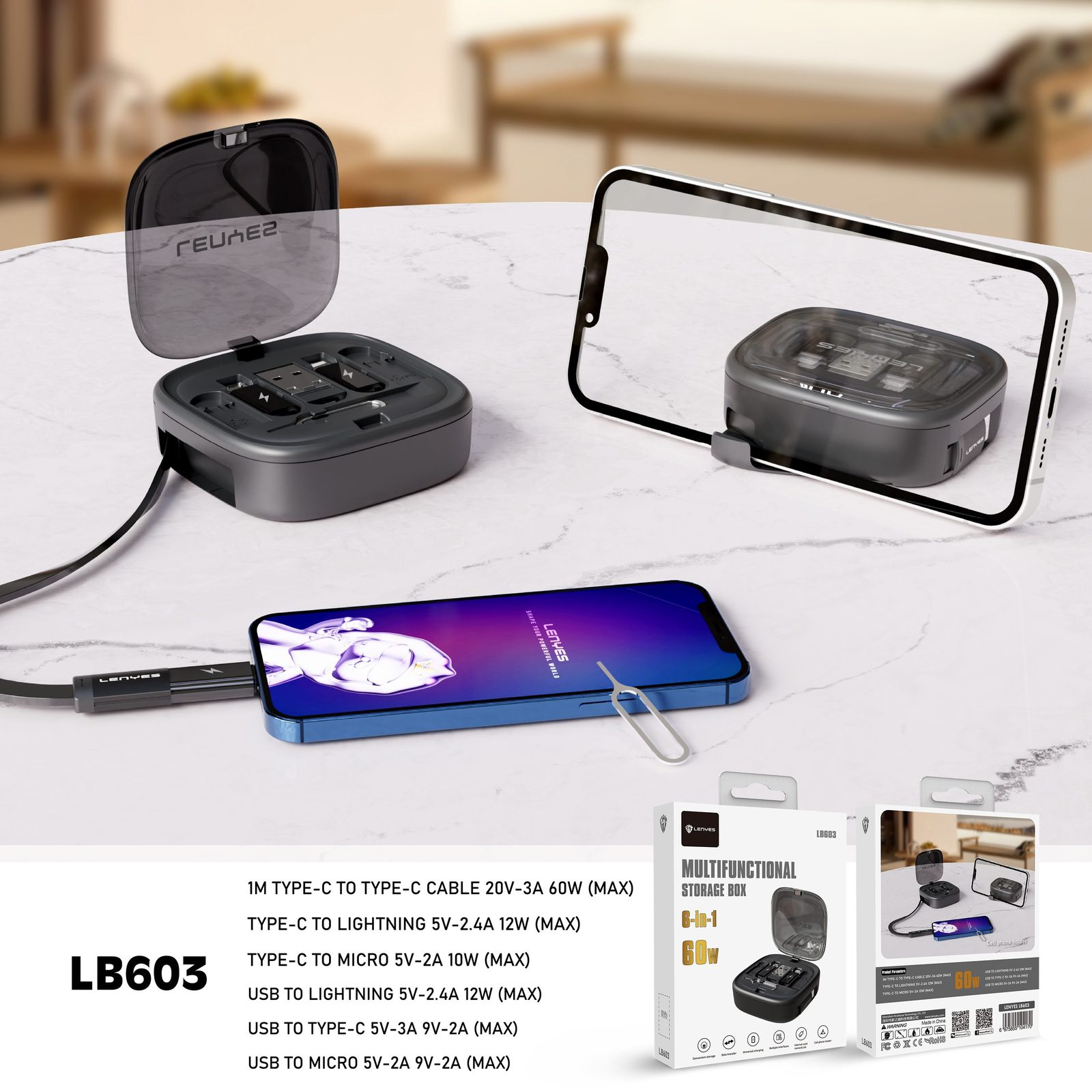 Tarjetero Multifunción Lenyes LB603 vista 3