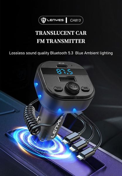 Transmisor FM de Coche Lenyes CA813 Bluetooth 5.3