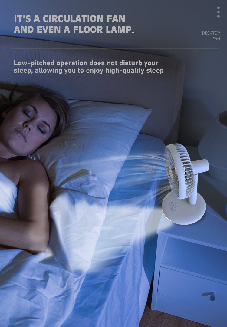 Ventilador de Escritorio Lenyes LHF01 con Luz LED vista 5